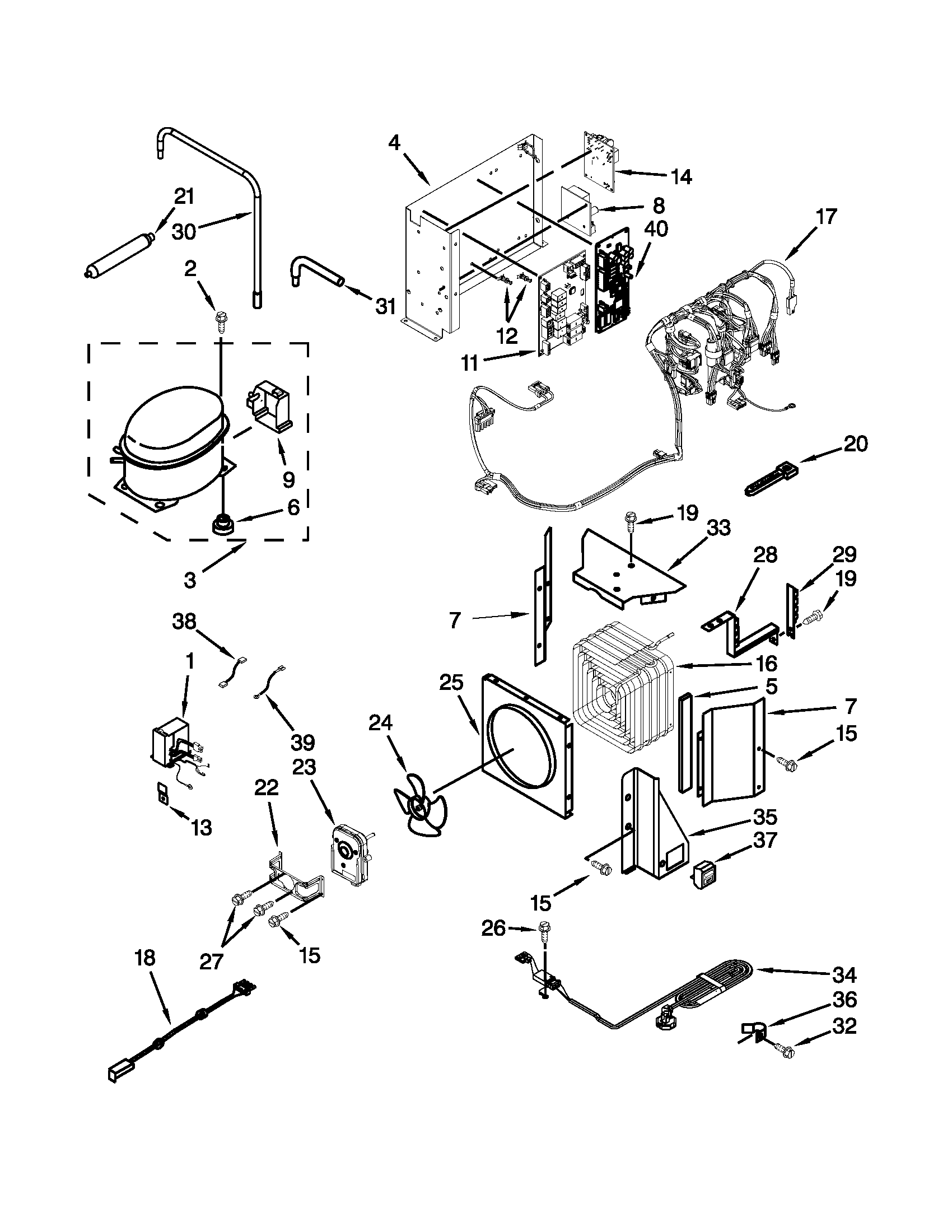 Jenn-Air JS42SEDUDW14 upper unit parts diagram