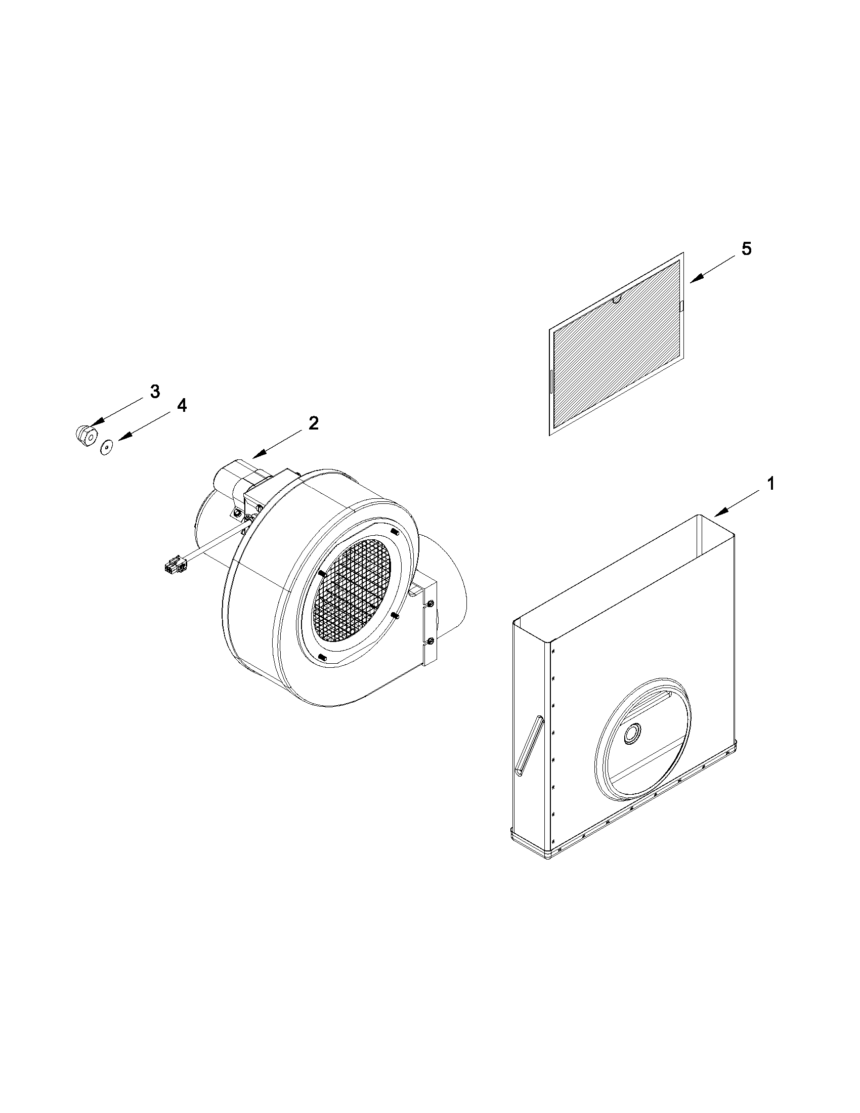 KitchenAid KECD867XSS02 blower unit parts diagram