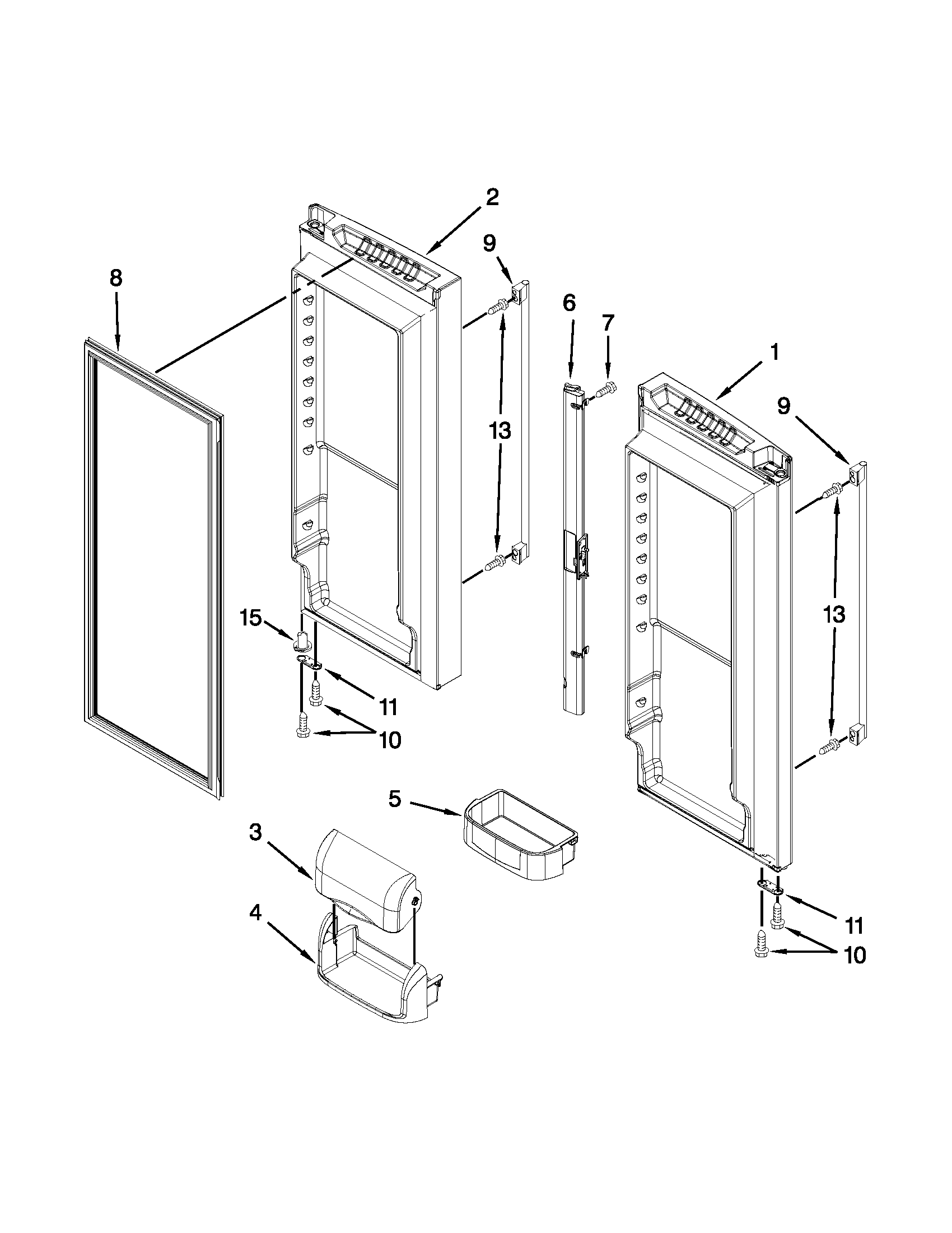 Ikea IX5HHEXWS10 refrigerator door diagram