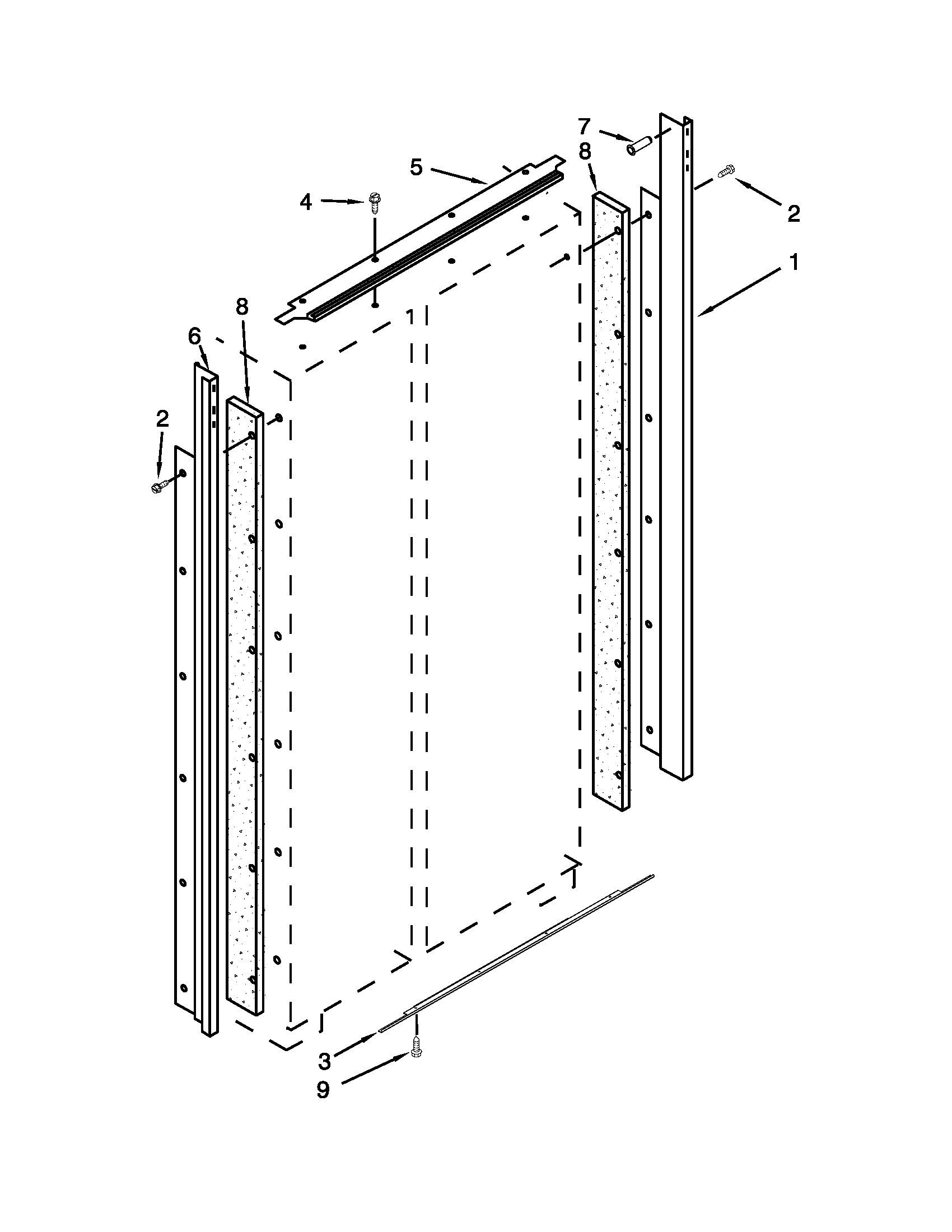 KitchenAid KSSC48QVS05 cabinet trim parts diagram