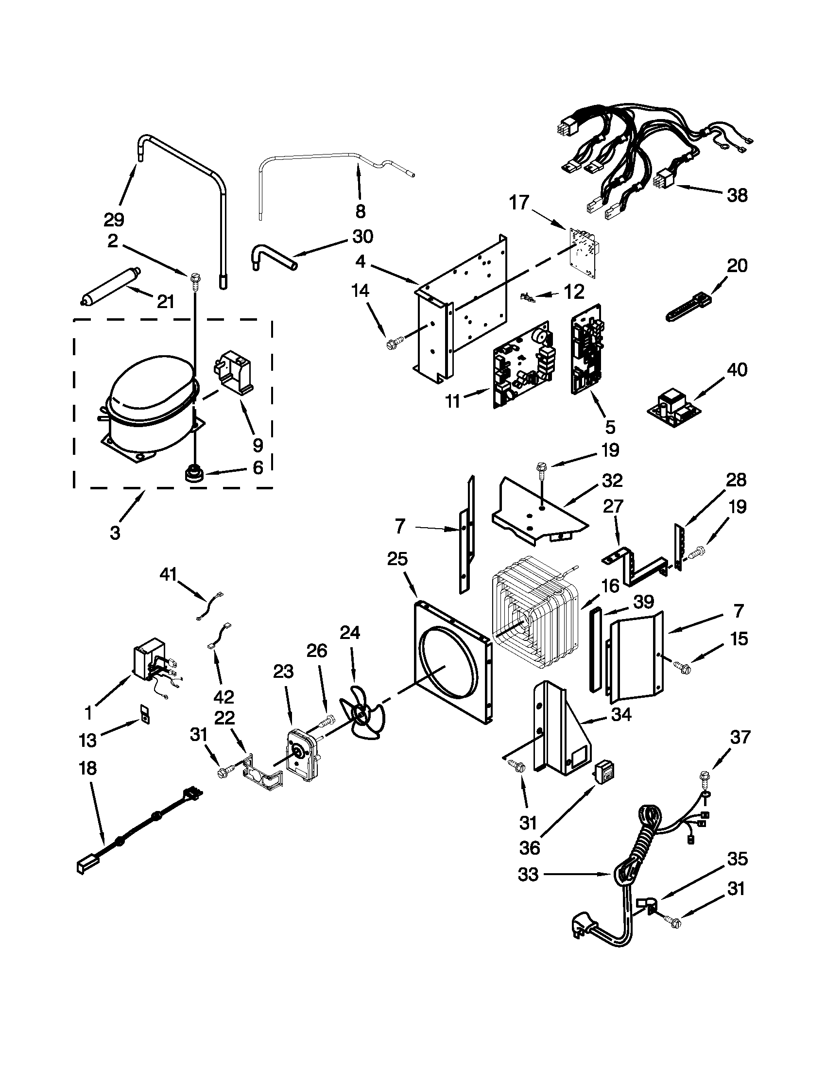 KitchenAid KSSC48QVS05 upper unit parts diagram