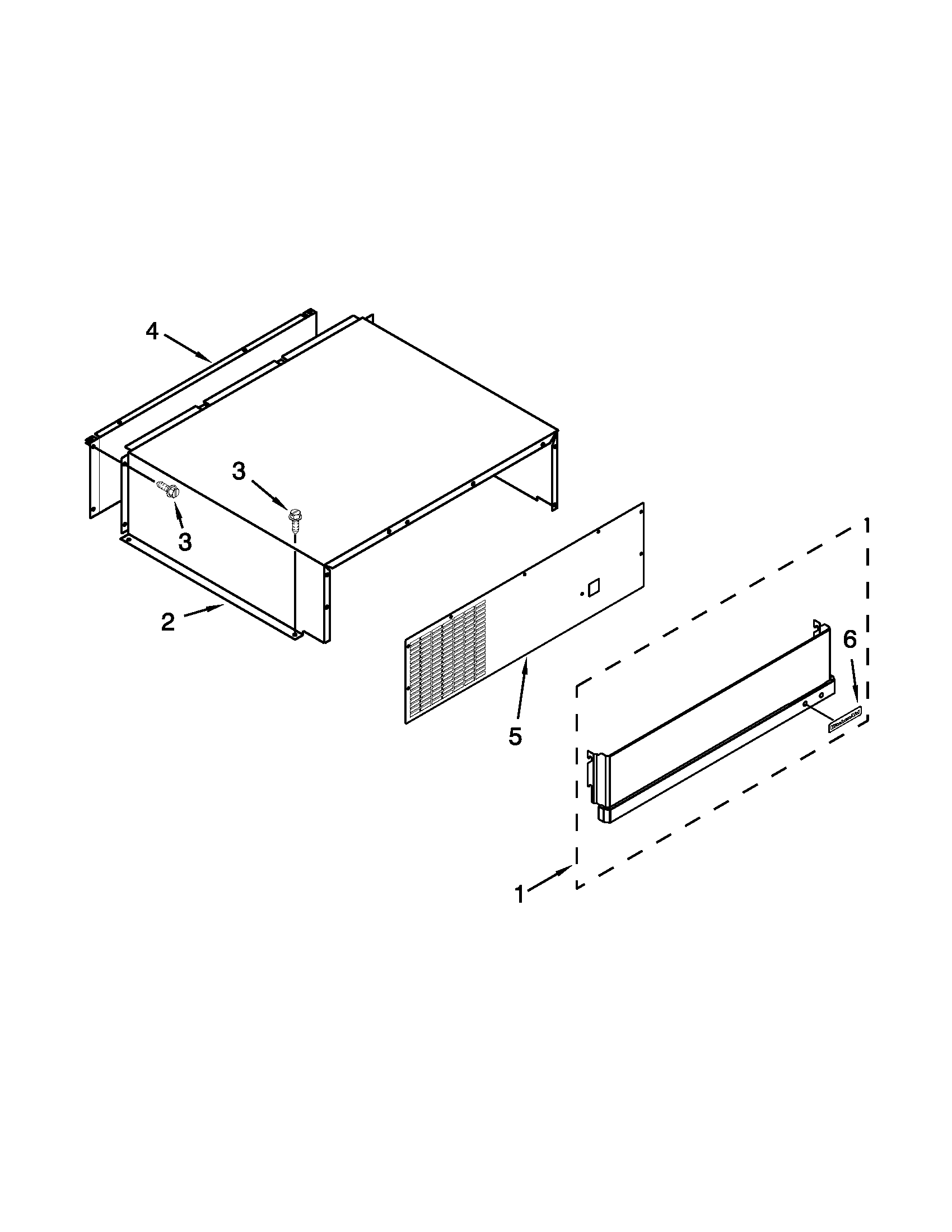 KitchenAid KSSC42QVS05 top grille & unit cover diagram