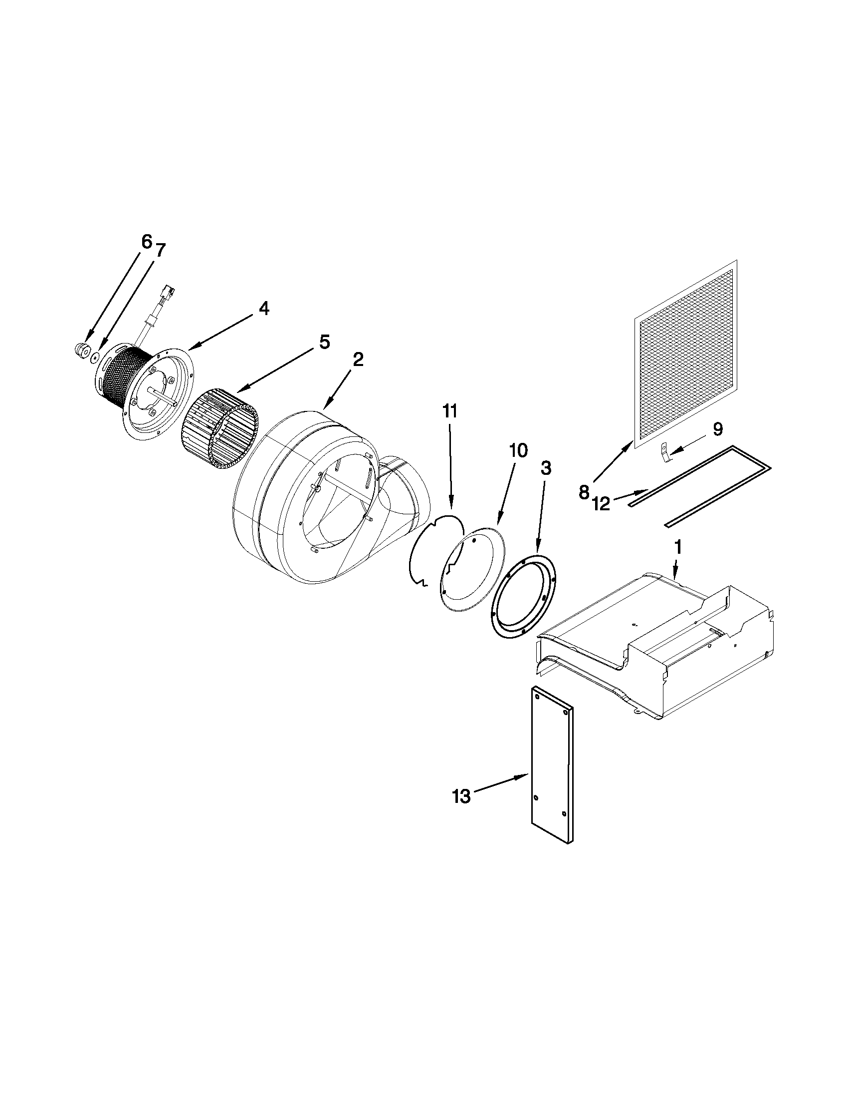Jenn-Air JGS9900BDF15 blower unit parts diagram
