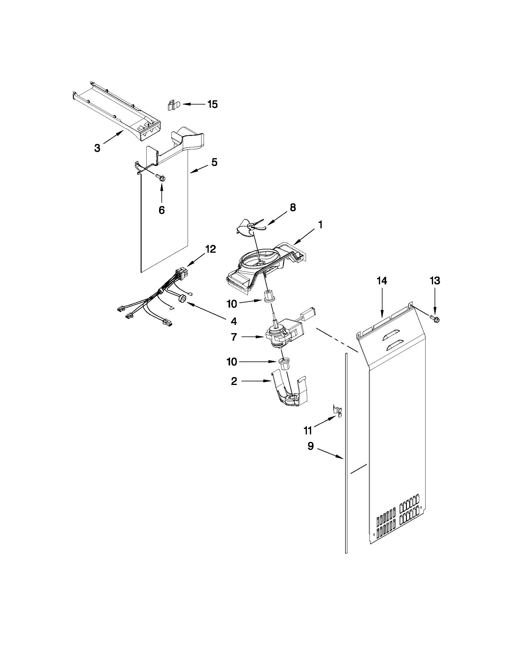 Maytag MSB27C2XAB00 air flow parts diagram