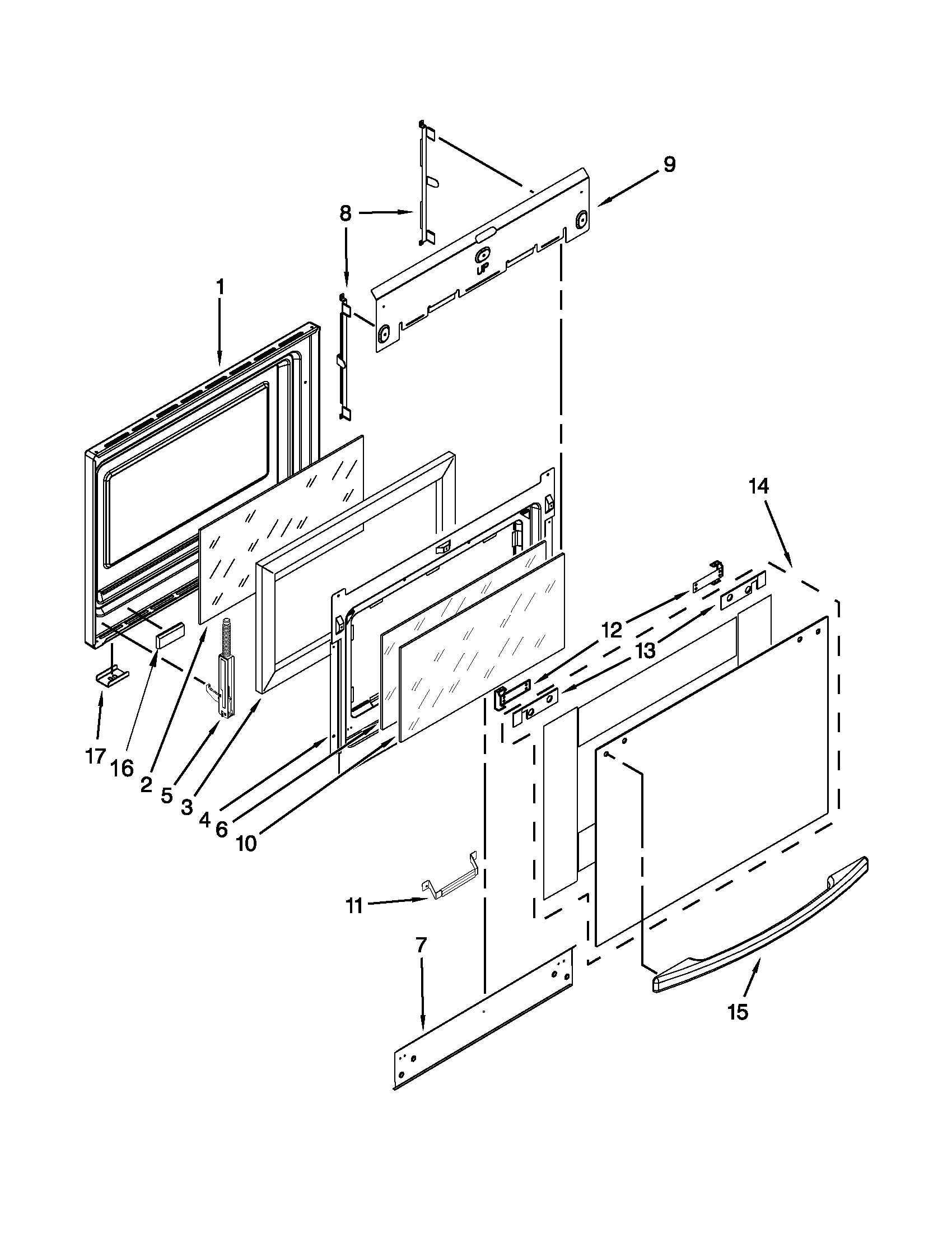 Whirlpool GY396LXPQ03 door parts diagram