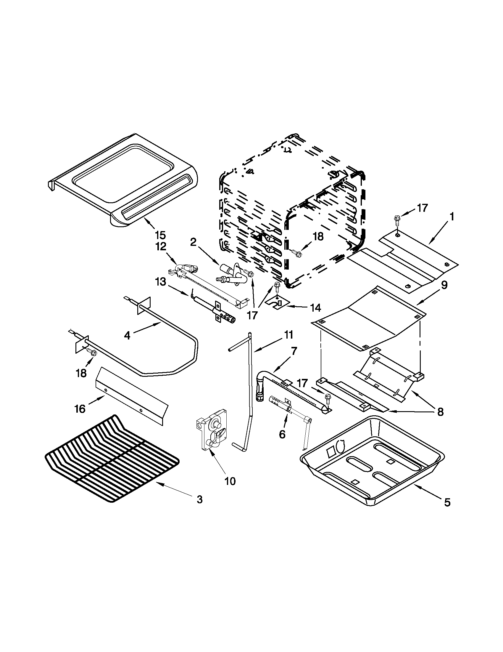 KitchenAid KGSK901SSS01 internal oven parts diagram
