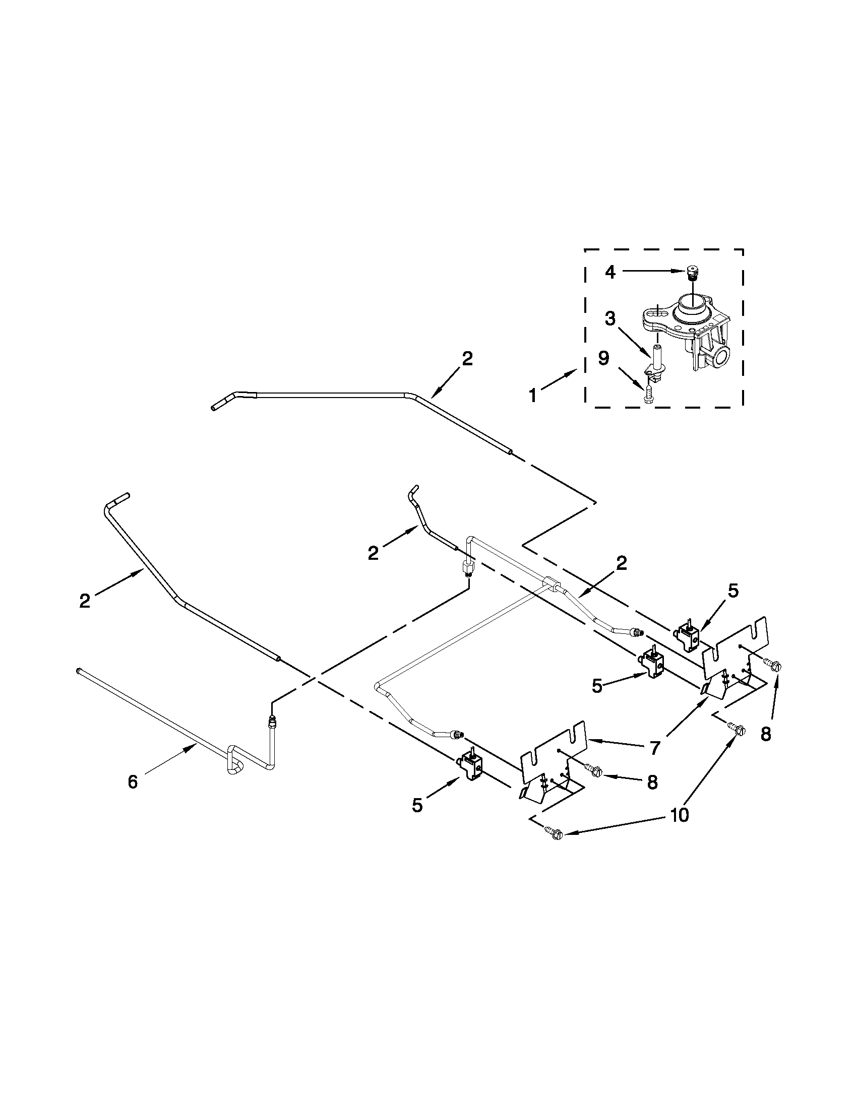 KitchenAid KGSK901SWH02 cooktop burner parts diagram