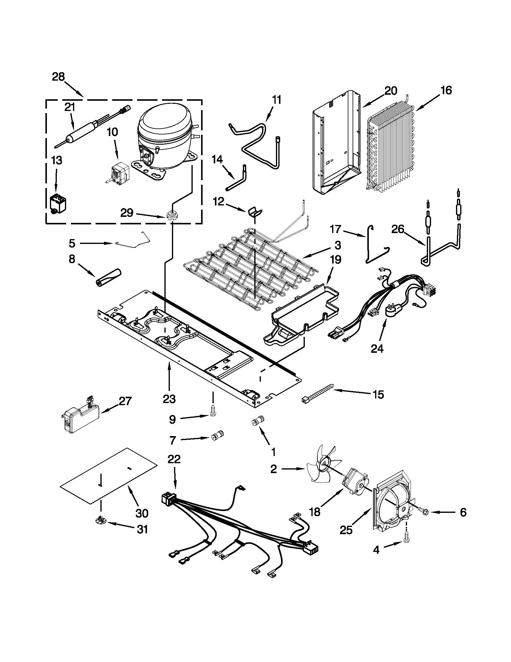 Whirlpool WRL767SIAM00 unit parts diagram