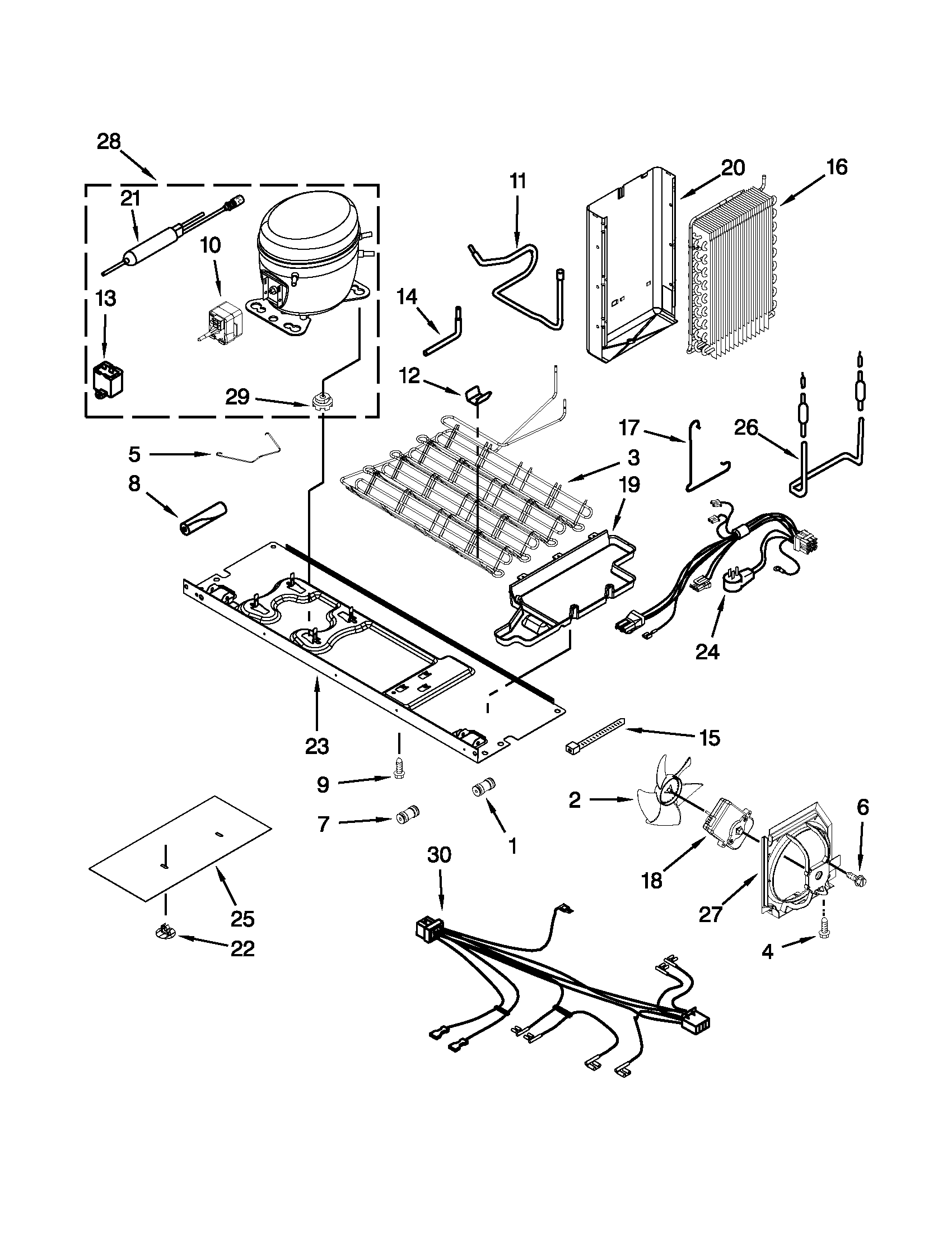 Whirlpool WRS537SIAB00 unit parts diagram