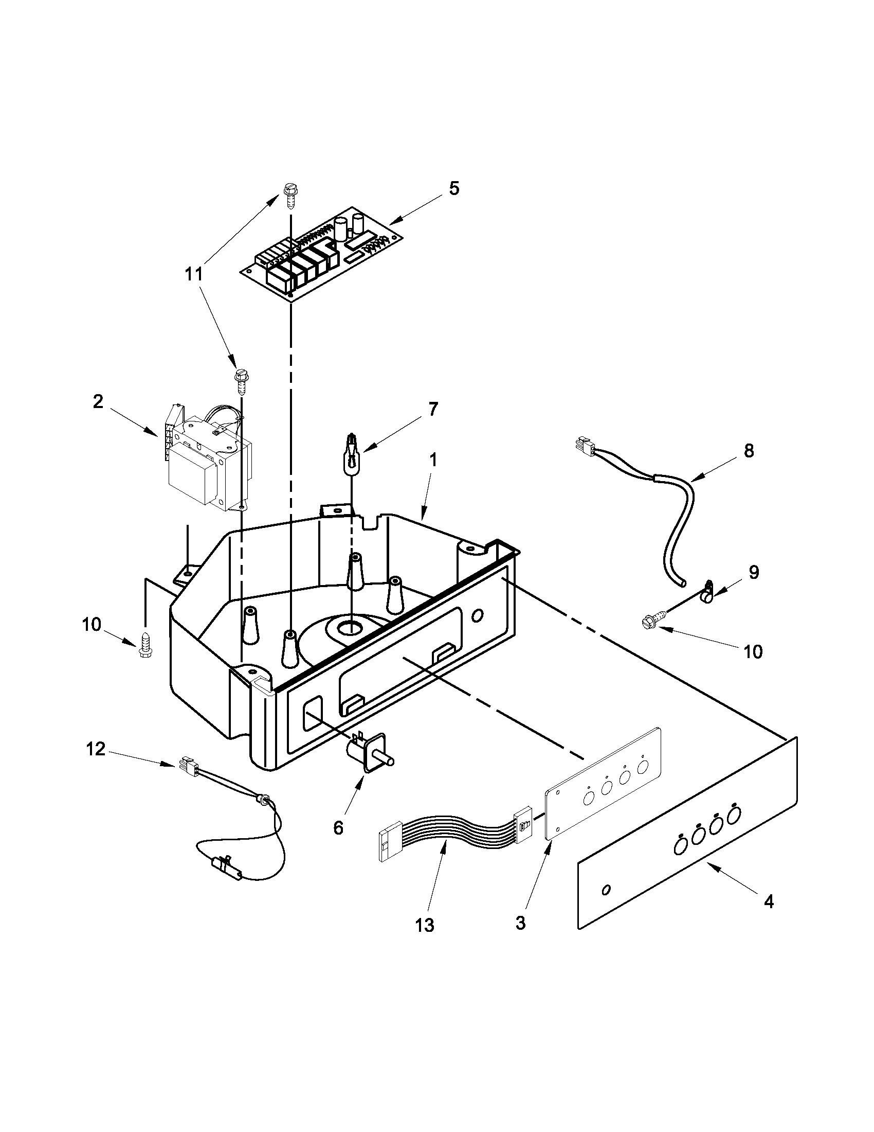 Jenn-Air JIM158XXCX2 control panel parts diagram