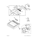 Whirlpool WED5700AC1 top and console parts diagram