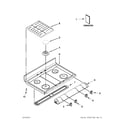 Whirlpool GGG388LXS05 cooktop parts diagram