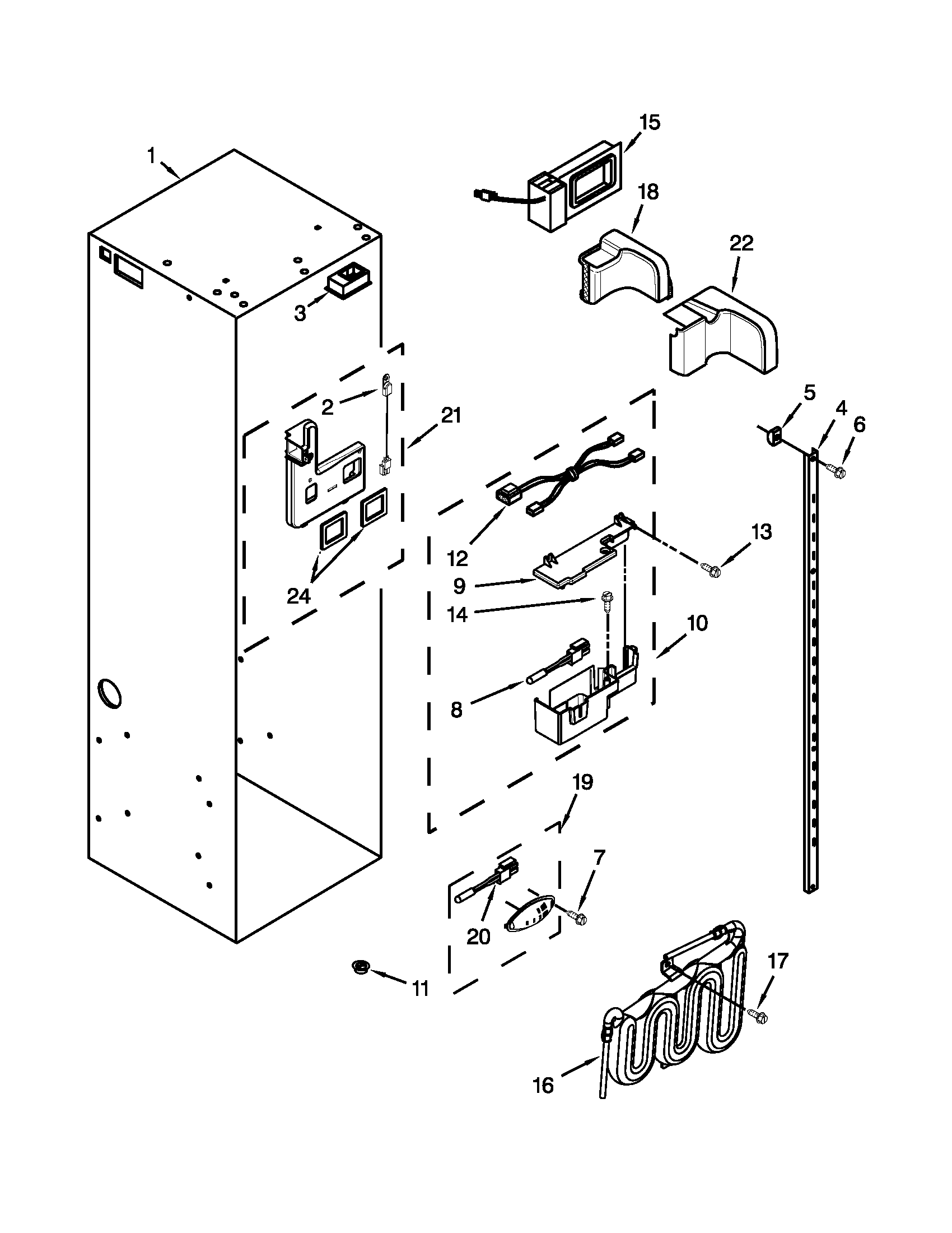 KitchenAid KSSC42QTS17 refrigerator liner parts diagram