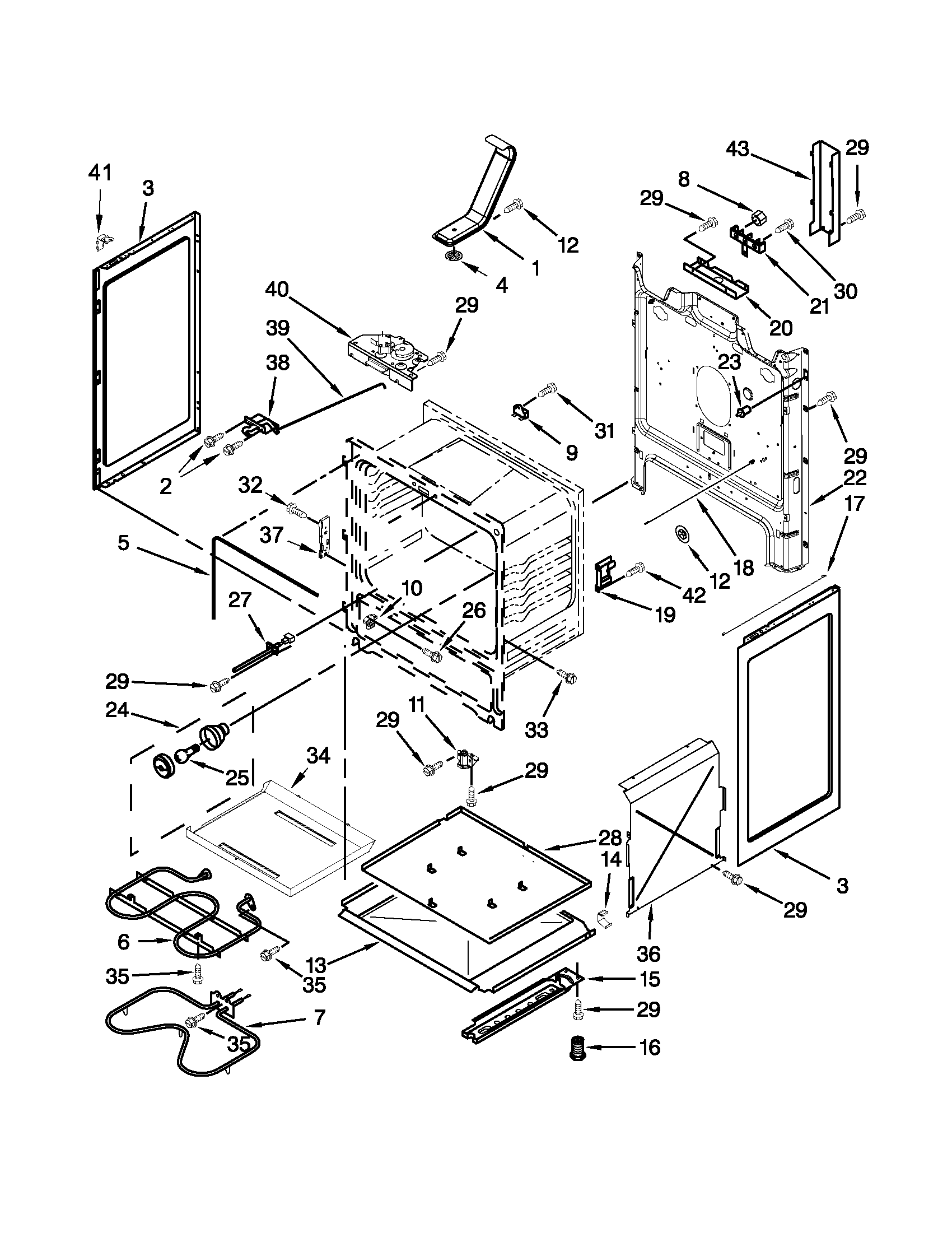 Maytag MER7664XB0 chassis parts diagram