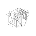Maytag MER7664XB0 door parts diagram
