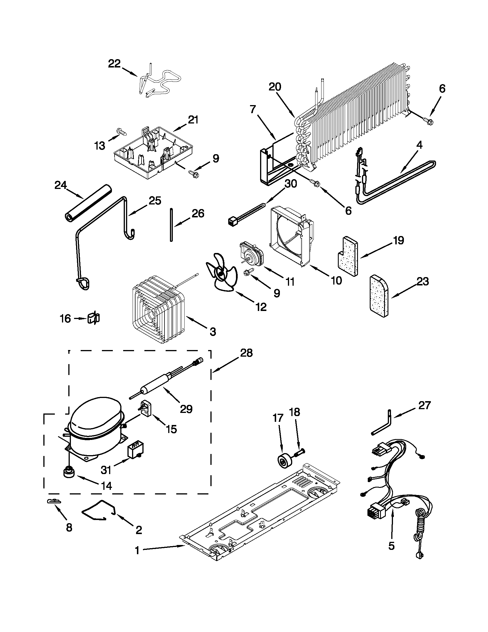 Amana A8TXNGFXW02 unit parts diagram