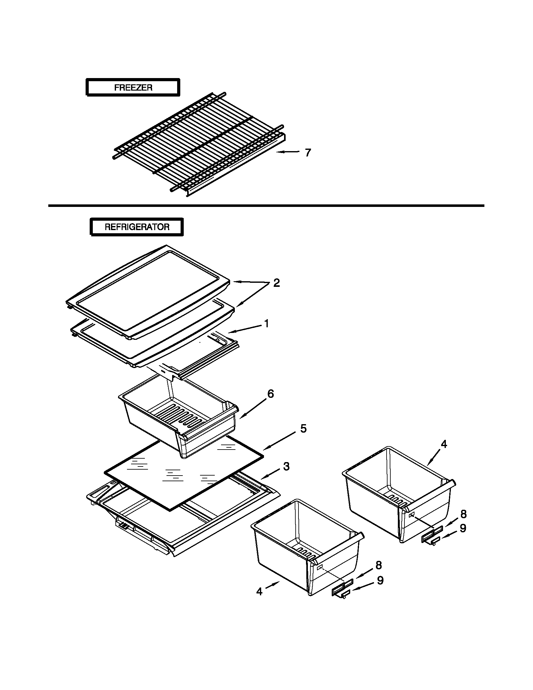 Amana A8TXNGFXW02 shelf parts diagram