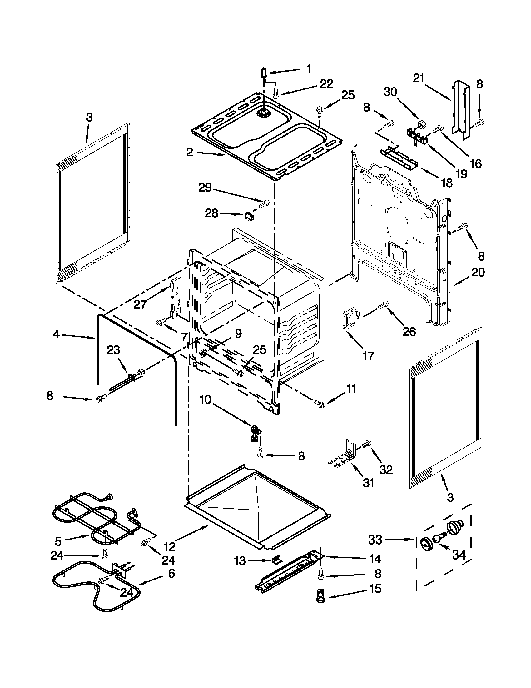 Whirlpool YWFC150M0AB0 chassis parts diagram