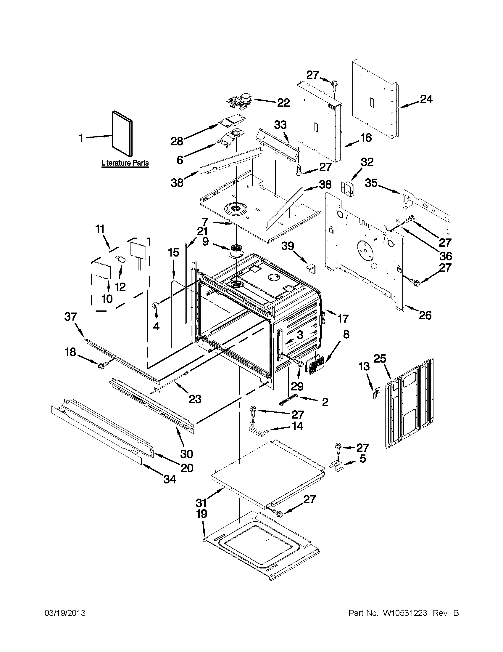 KitchenAid KEBS277BSS00 oven parts diagram