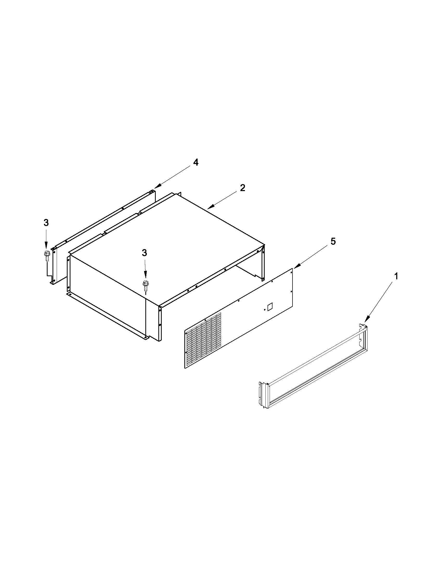KitchenAid KSSO48FTX17 top grille & unit cover diagram