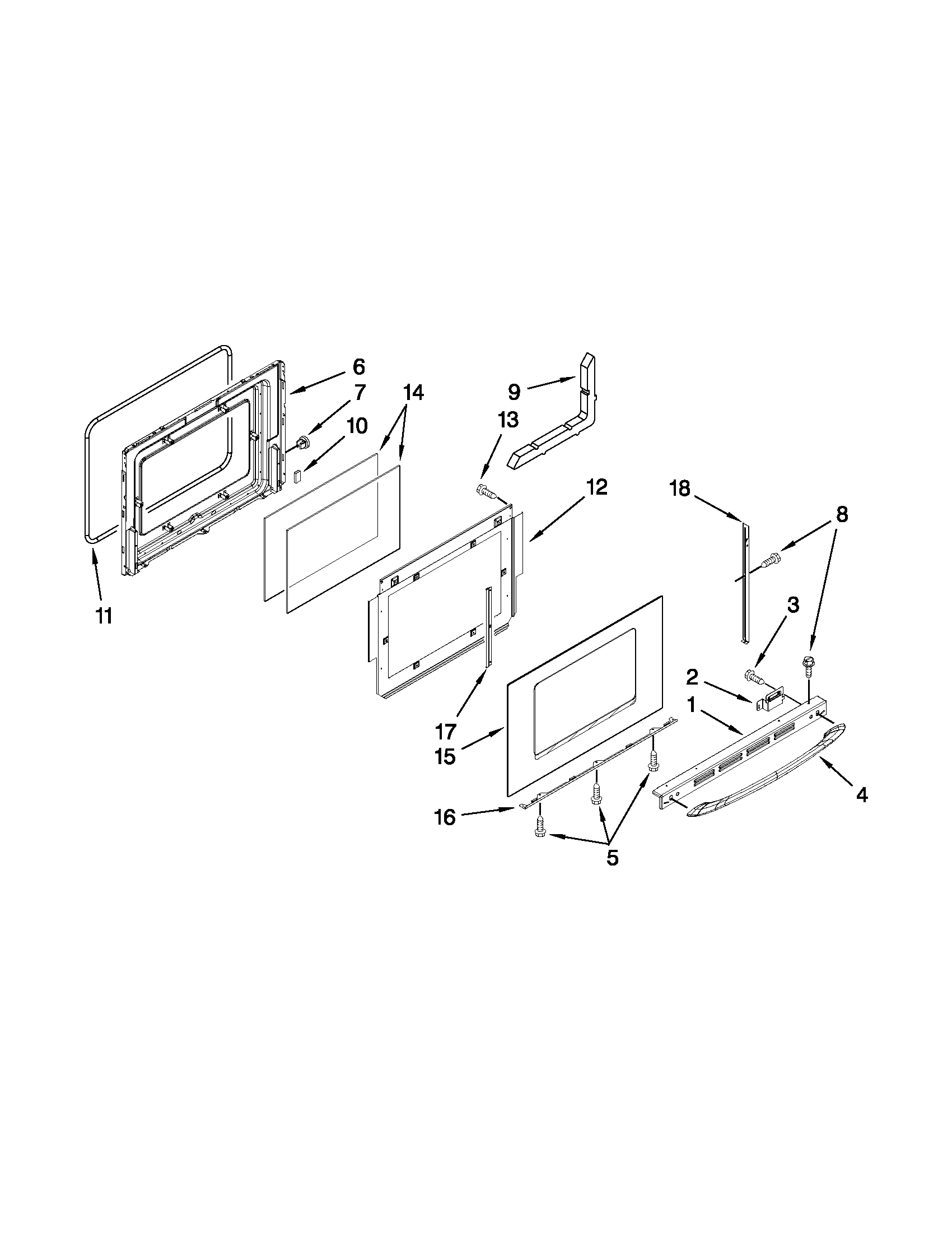 Maytag MGS5752BDW20 door parts diagram
