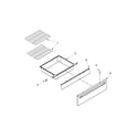 Maytag MGS5752BDB20 drawer and rack parts diagram