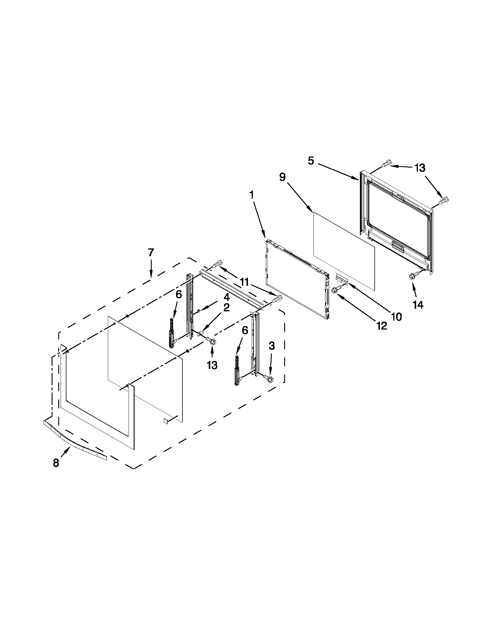 Maytag MEW9627AW00 upper oven door diagram