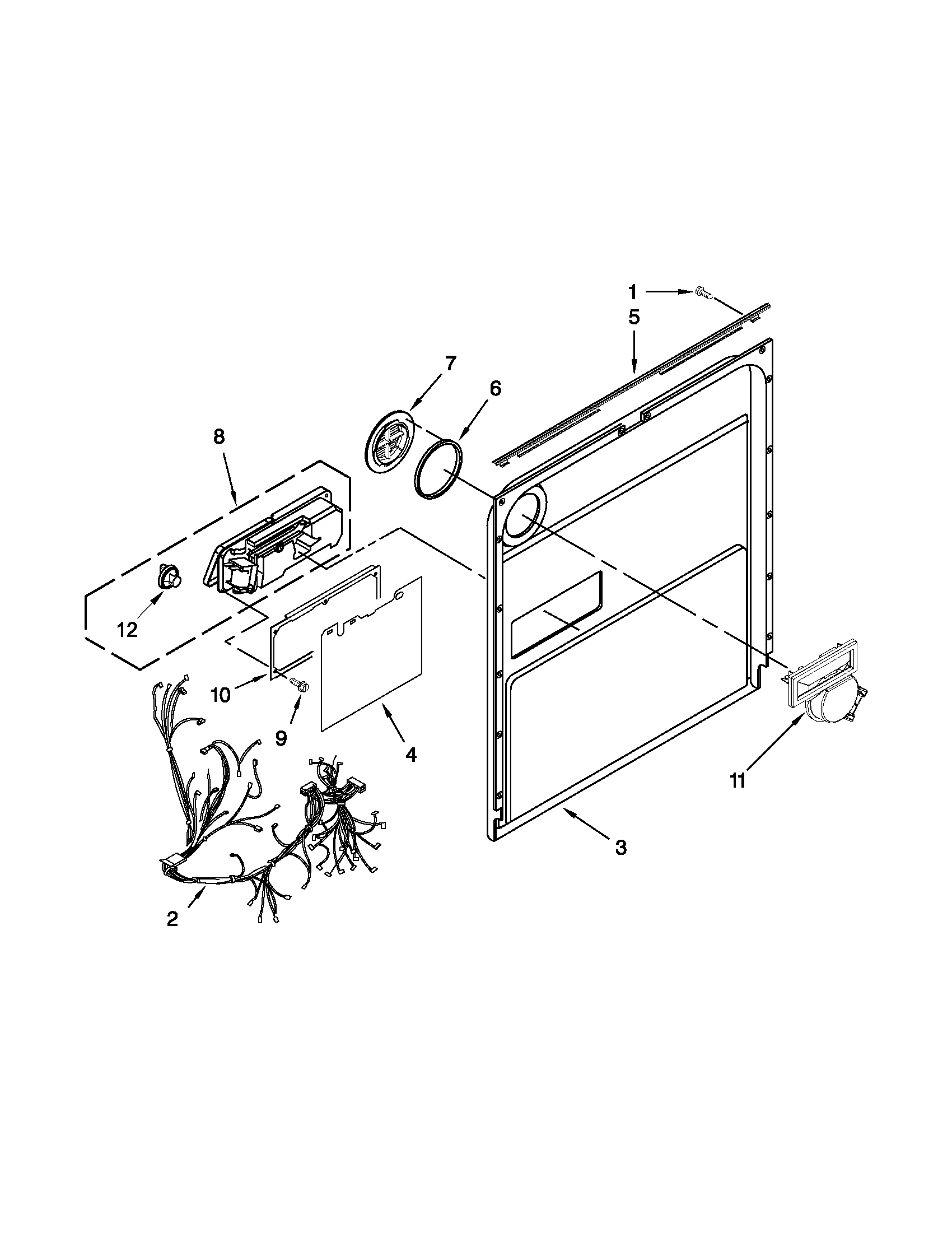 Maytag MDB4709PAM2 inner door parts diagram