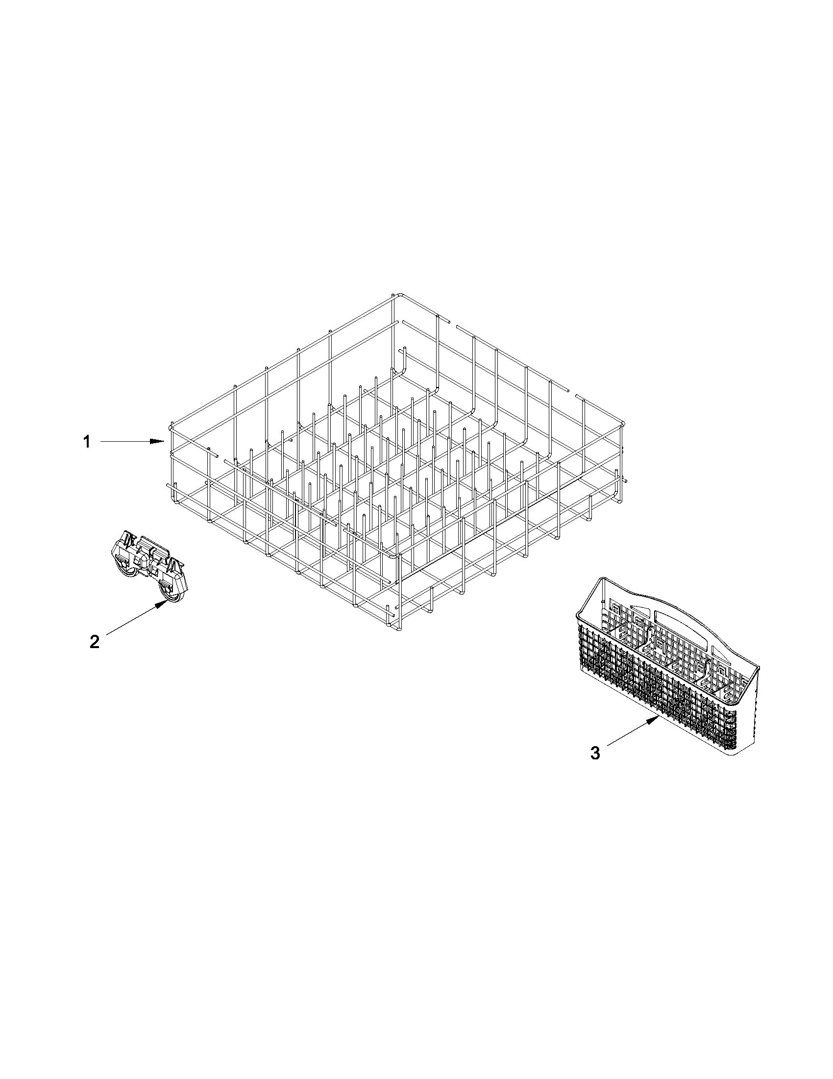 Maytag MDB4709PAM2 lower rack parts diagram