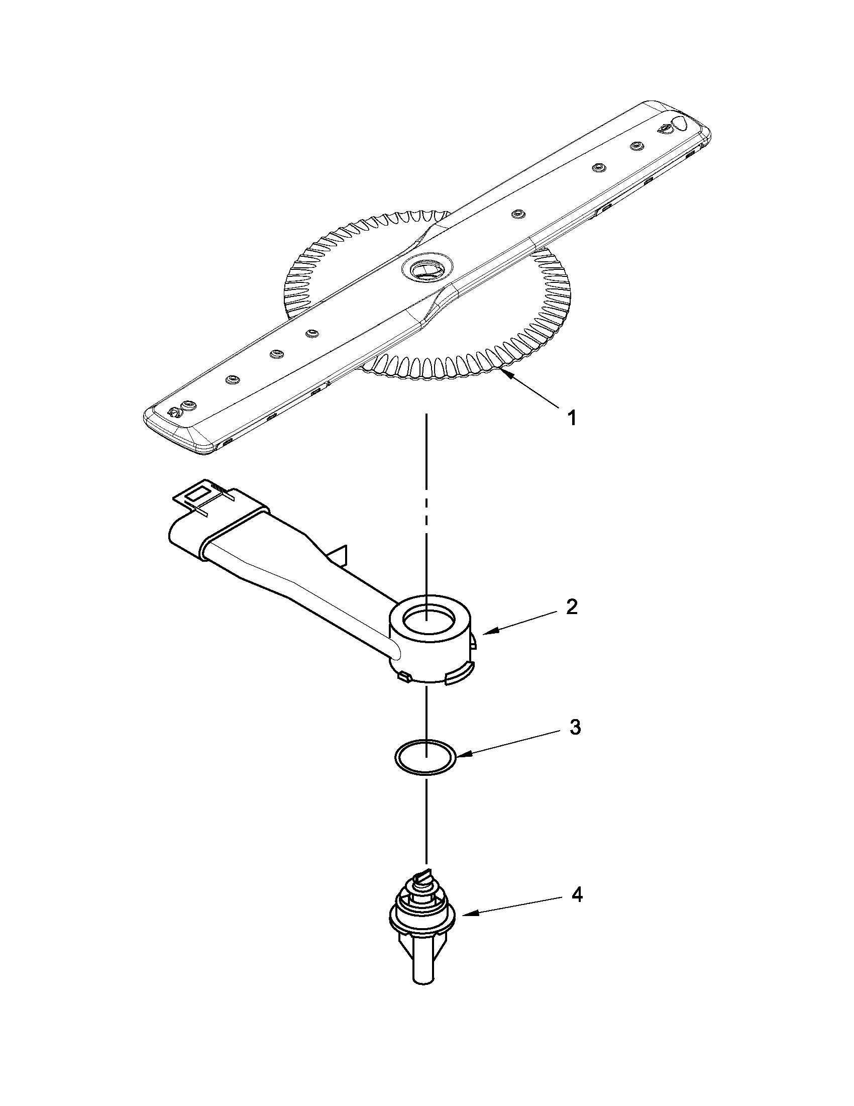 Maytag MDB4709PAM2 lower washarm parts diagram