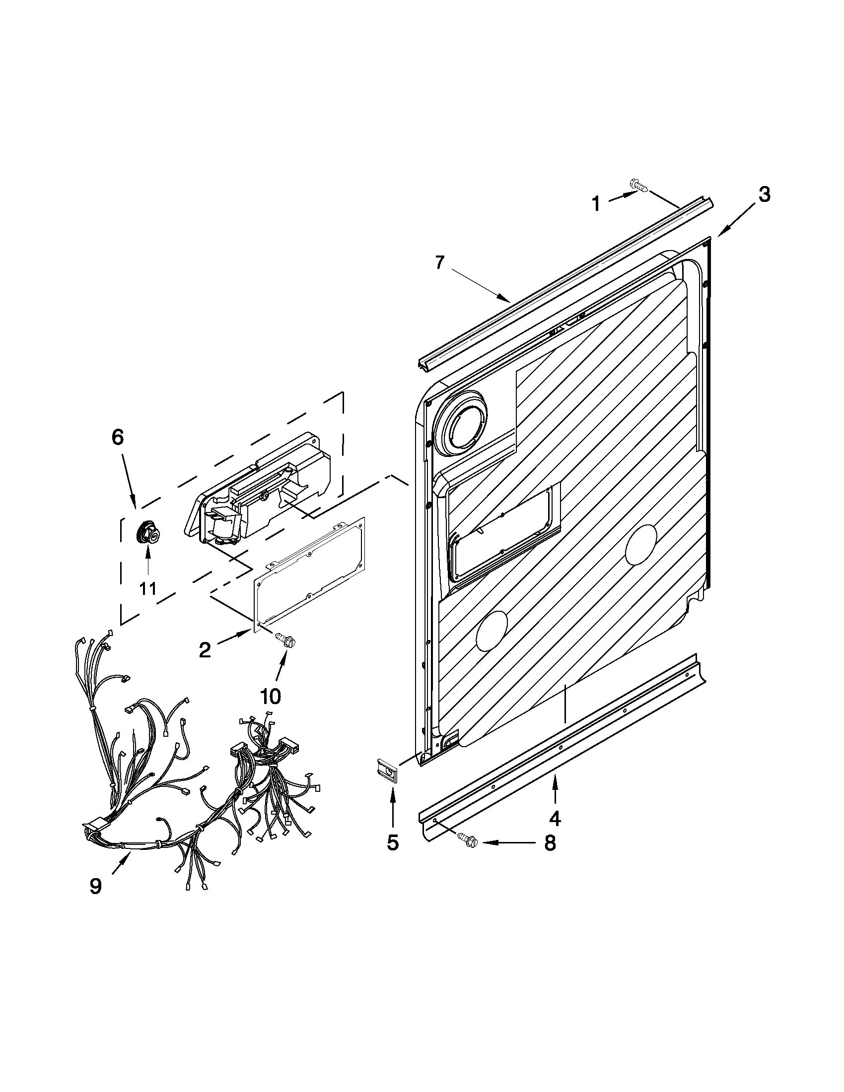 Maytag MDB7749SBM1 inner door parts diagram