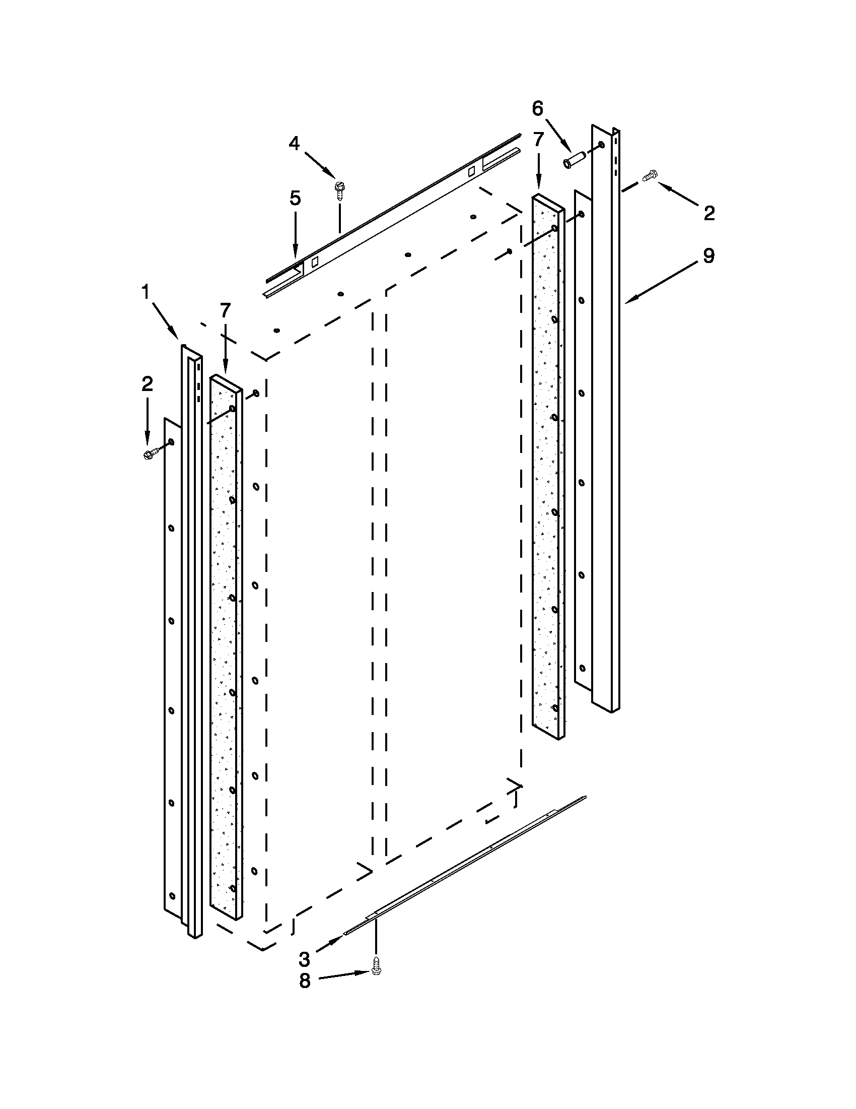 Jenn-Air JS48NXFXDW04 cabinet trim parts diagram