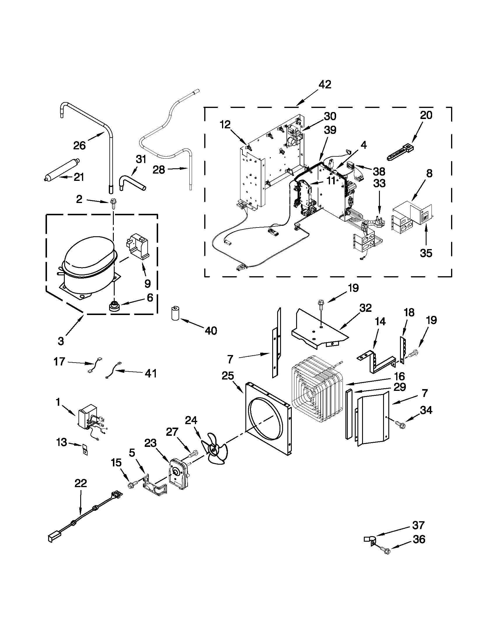 Jenn-Air JS48NXFXDW04 upper unit parts diagram