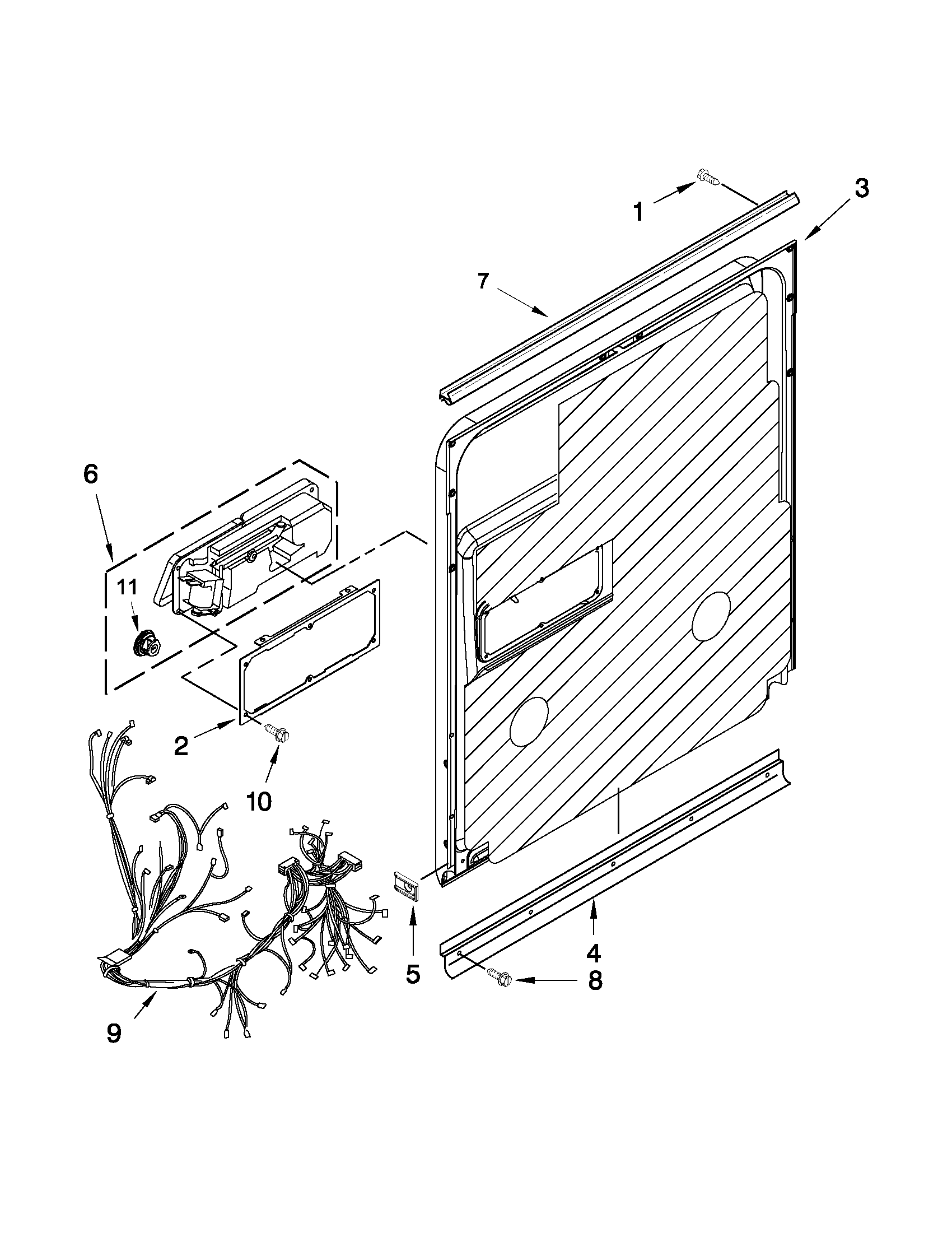 Maytag MDB8959SBB1 inner door parts diagram