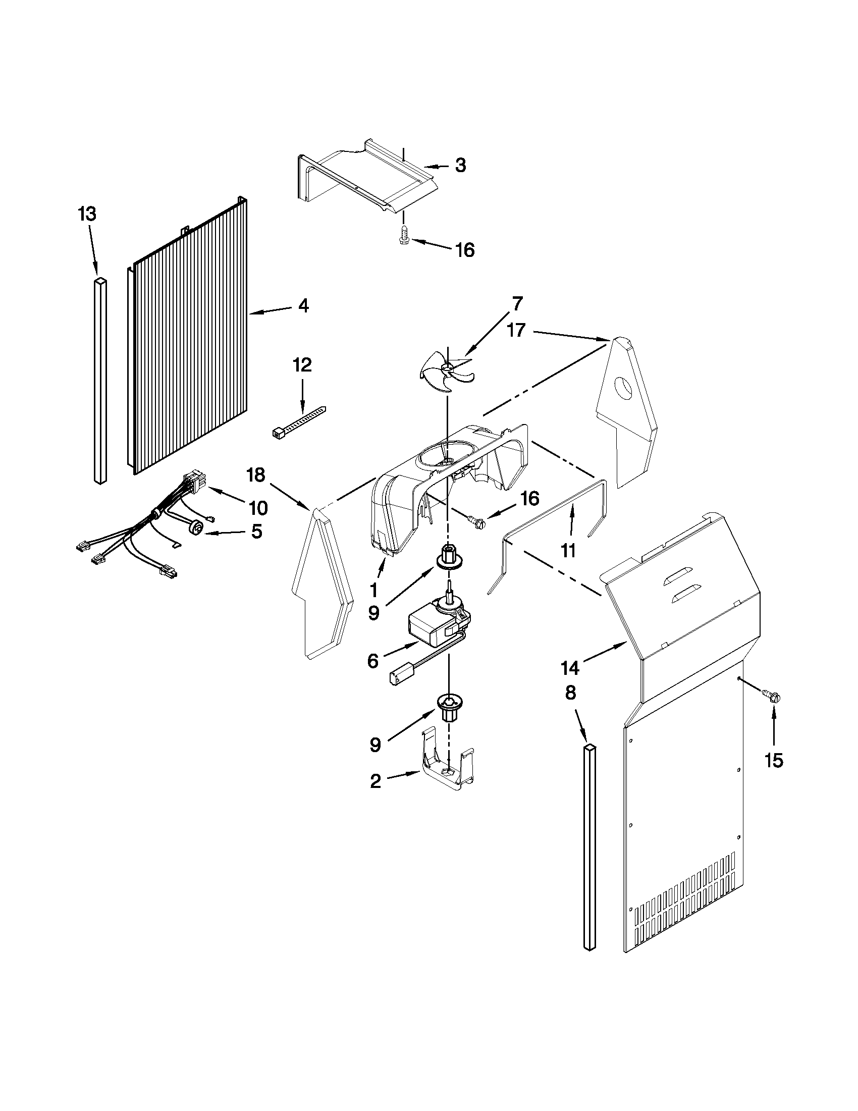 Whirlpool GS6NHAXVA01 air flow parts diagram