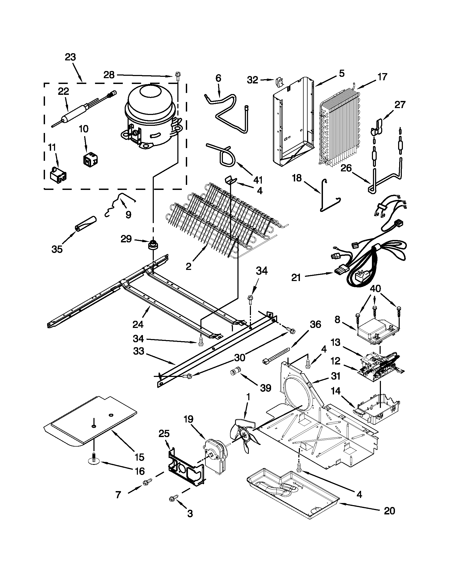 Whirlpool GD5RVAXVQ02 unit parts diagram