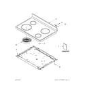 Whirlpool WFE330W0AS0 cooktop parts diagram