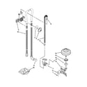 Whirlpool WDL785SAAM1 fill, drain and overfill parts diagram