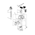 Whirlpool WDL785SAAM1 pump and motor parts diagram