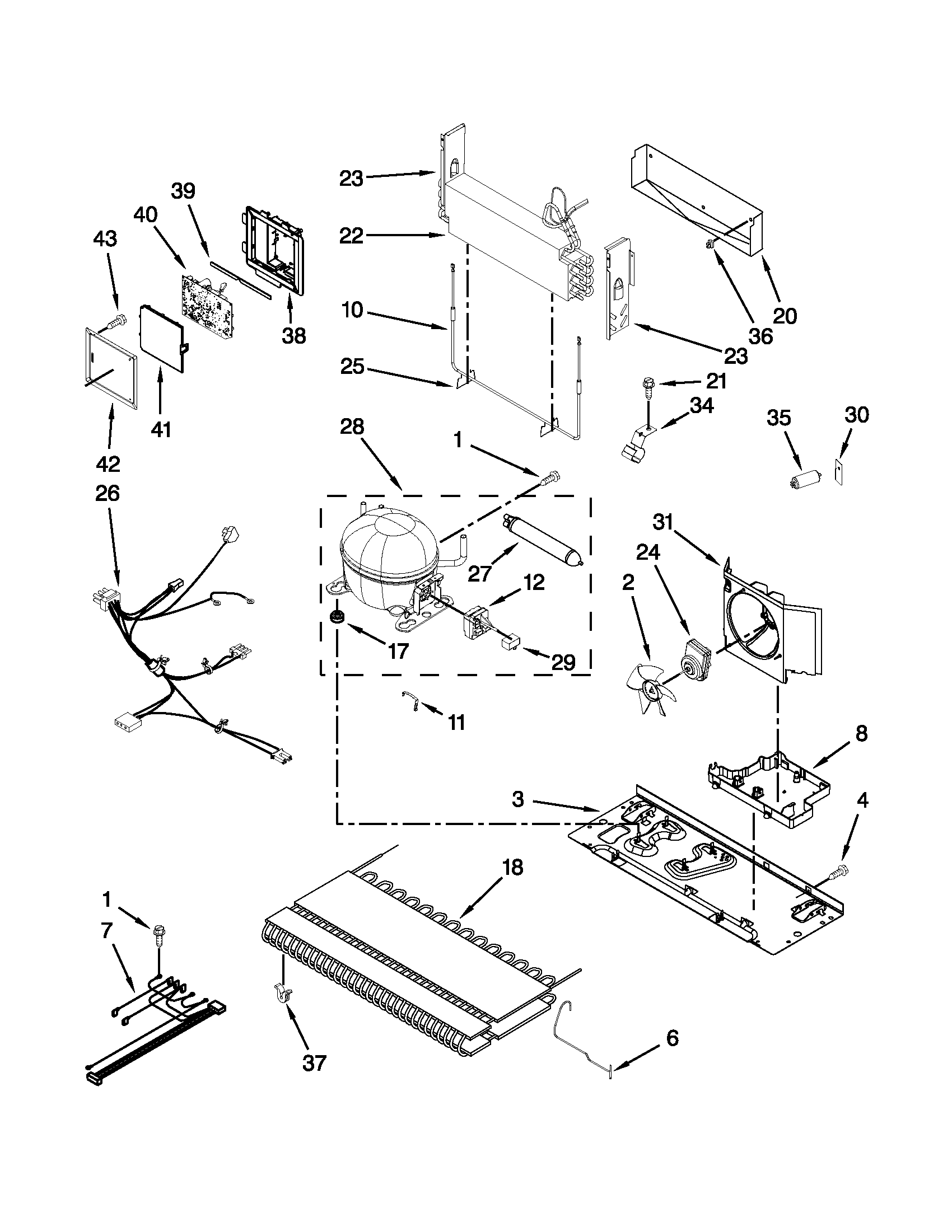 KitchenAid KRFC90100B5 unit parts diagram