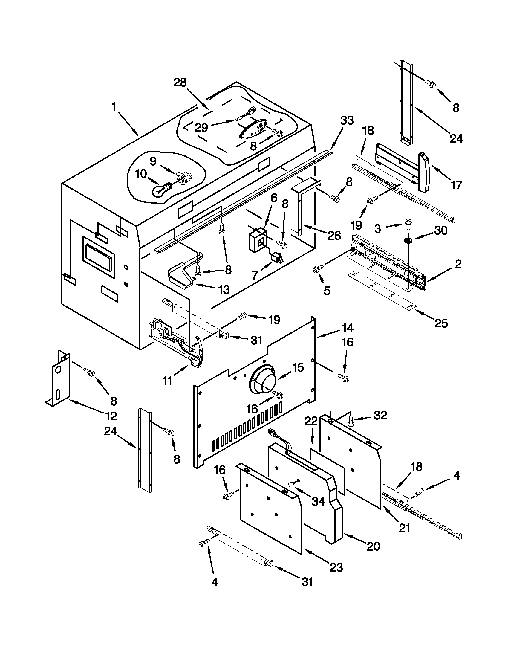 KitchenAid KBRC36FTS07 freezer liner parts diagram