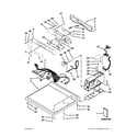 Maytag MDE25PDAZW1 top and console parts diagram