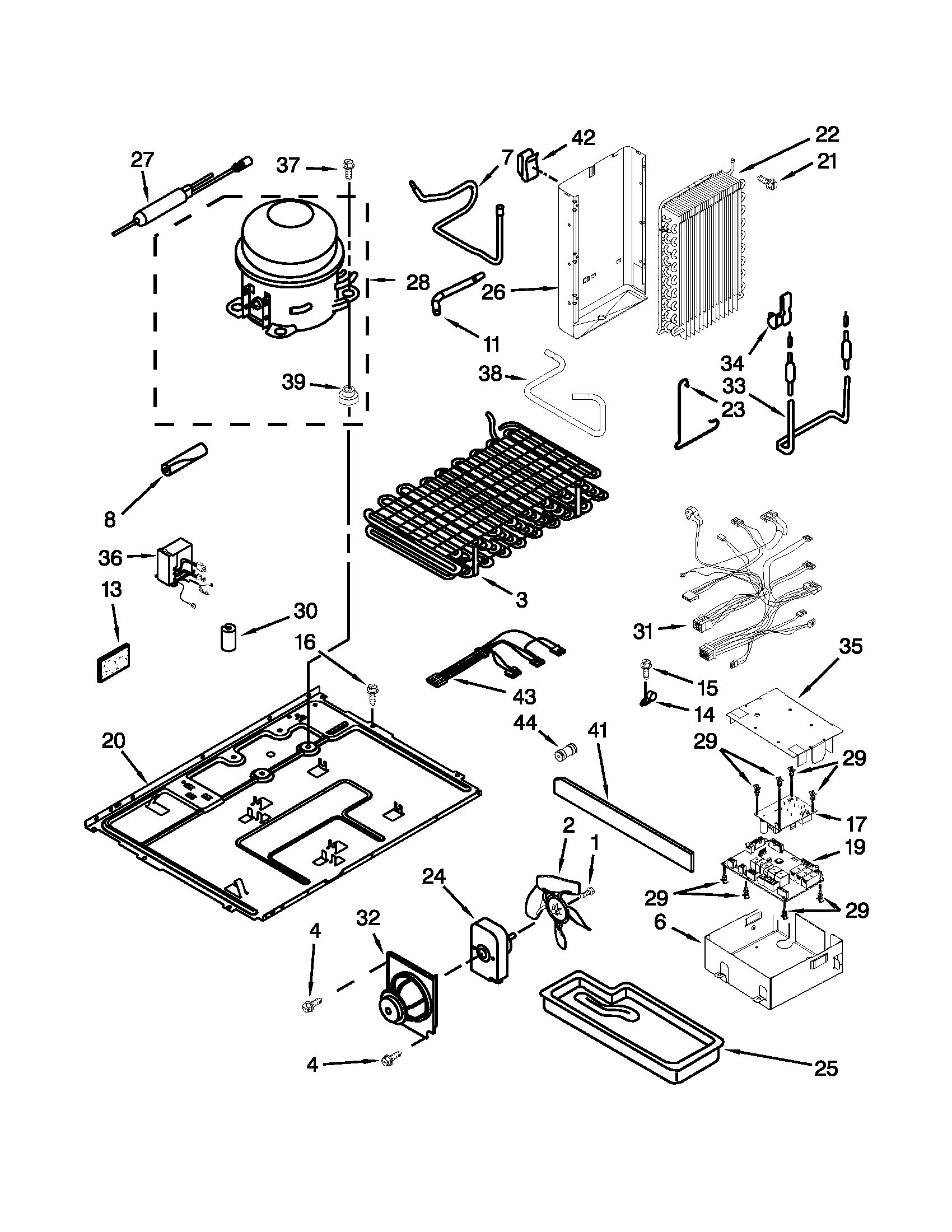Whirlpool GC5SHAXVA00 unit parts diagram
