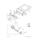 Whirlpool WED80HEBW0 top and console parts diagram