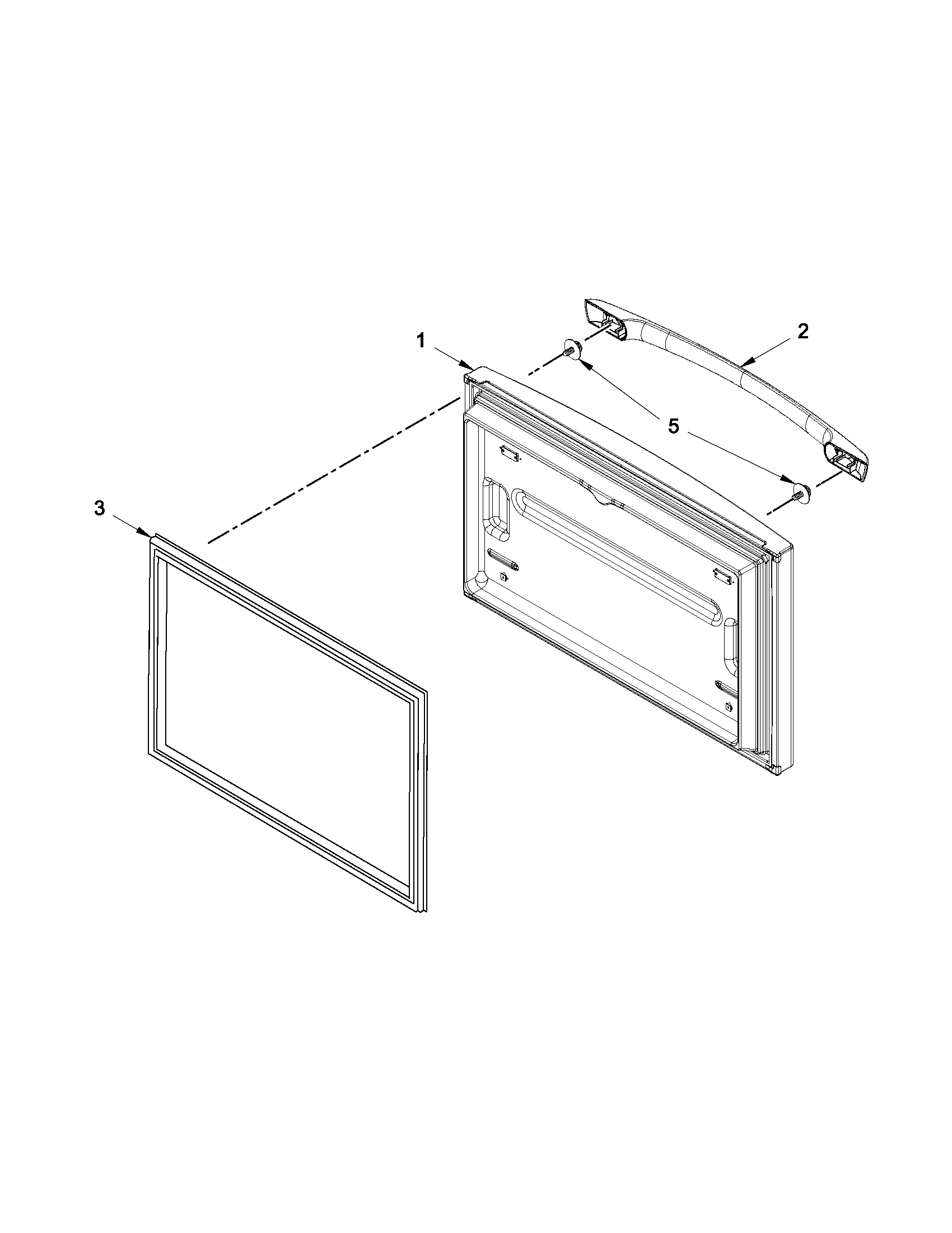 Amana AFD2535DEW11 freezer door parts diagram