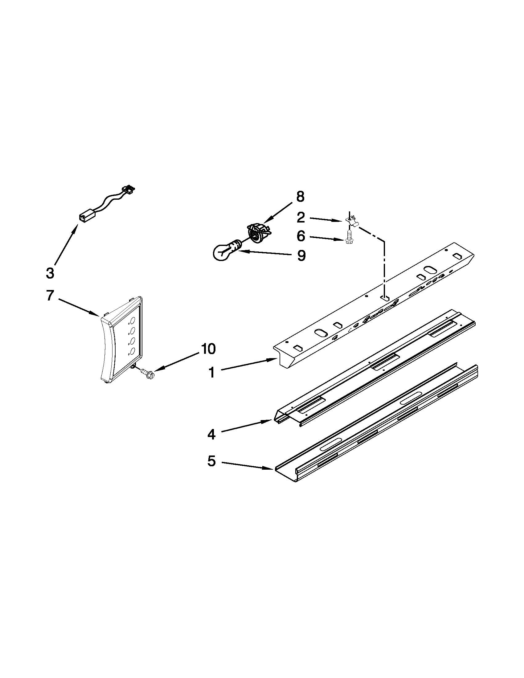 KitchenAid KSSS42QTB02 control panel parts diagram