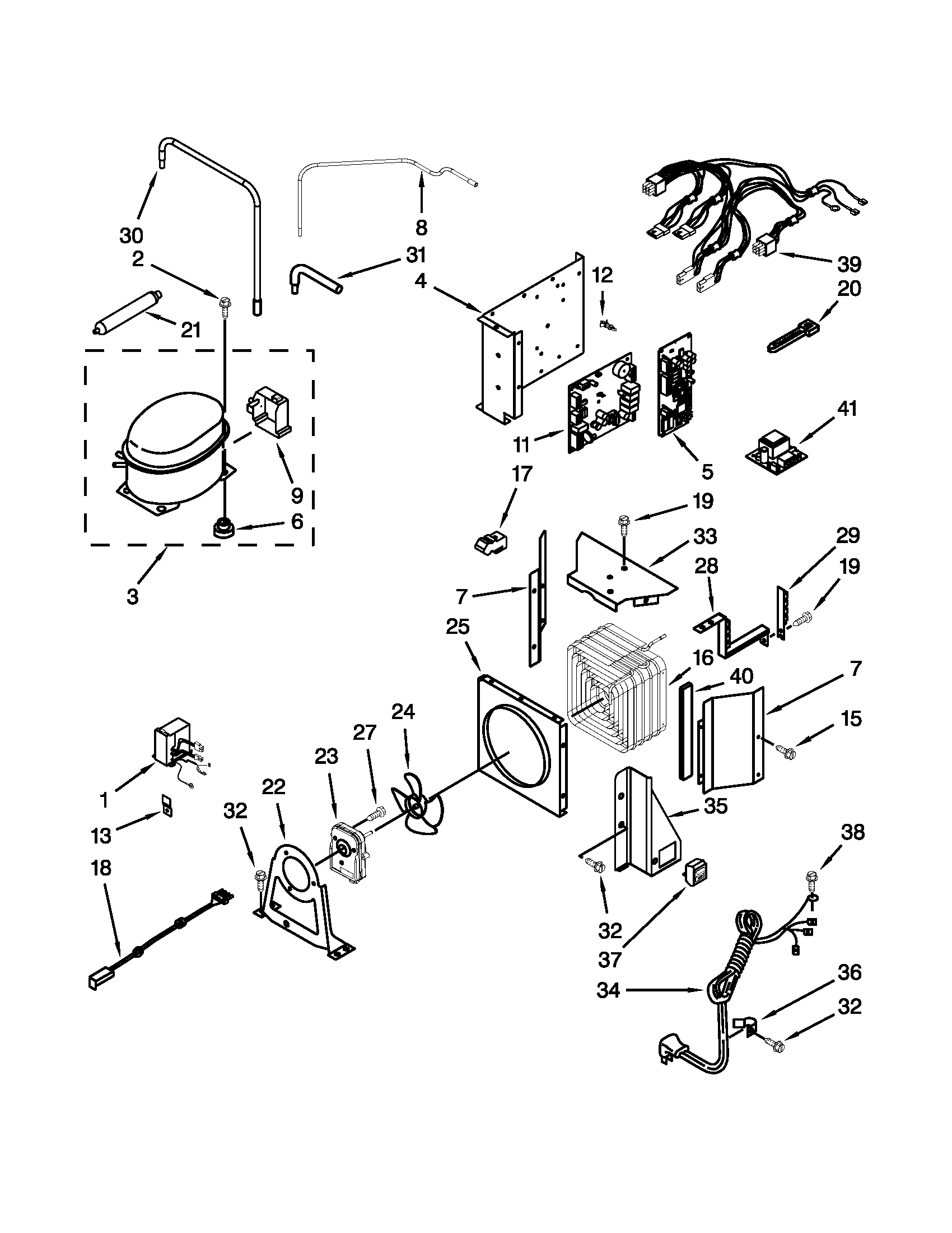 KitchenAid KSSS42QTB02 upper unit parts diagram