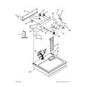 Whirlpool 7MWED1600BM0 top and console parts diagram
