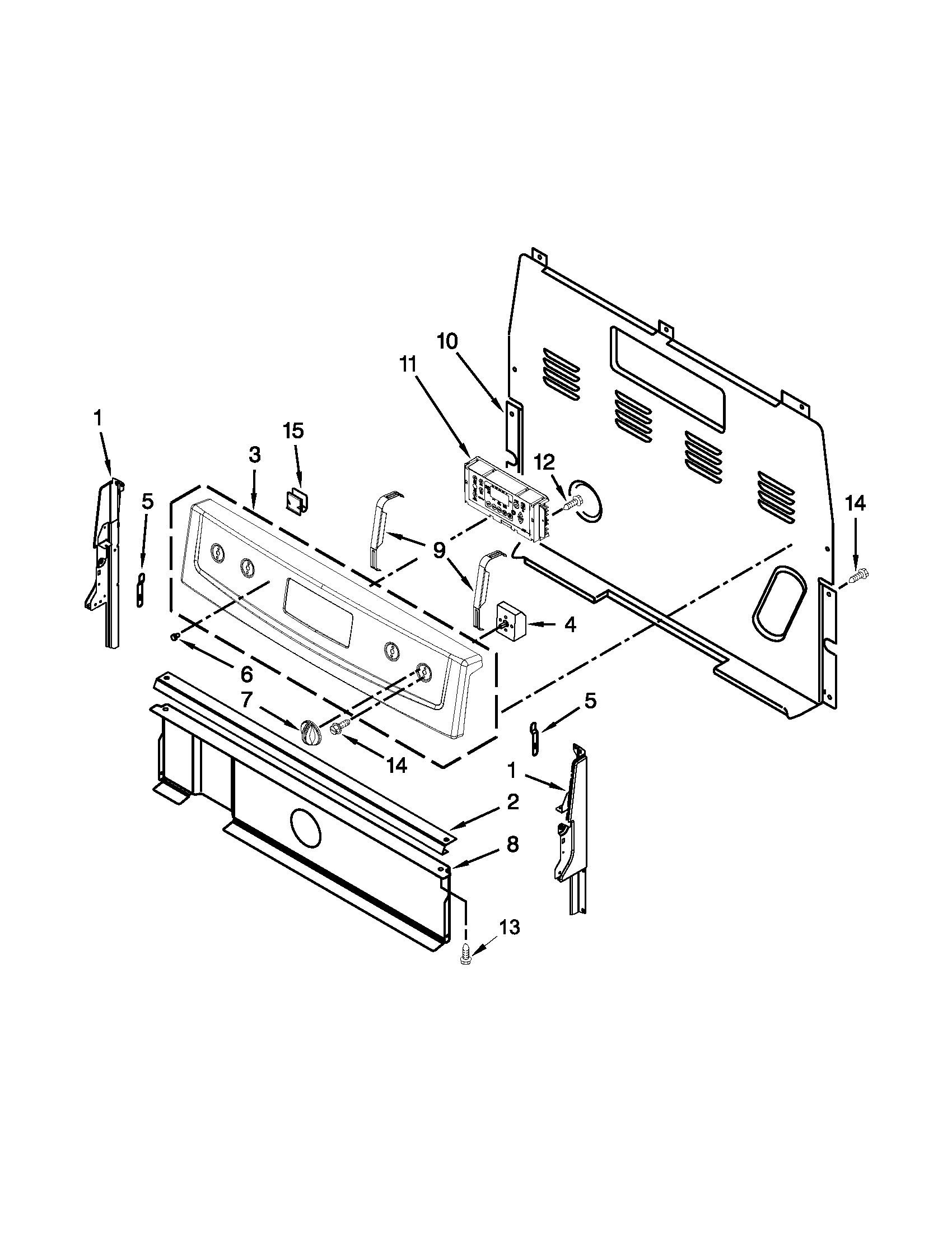 Maytag MER7662WQ2 control panel parts diagram