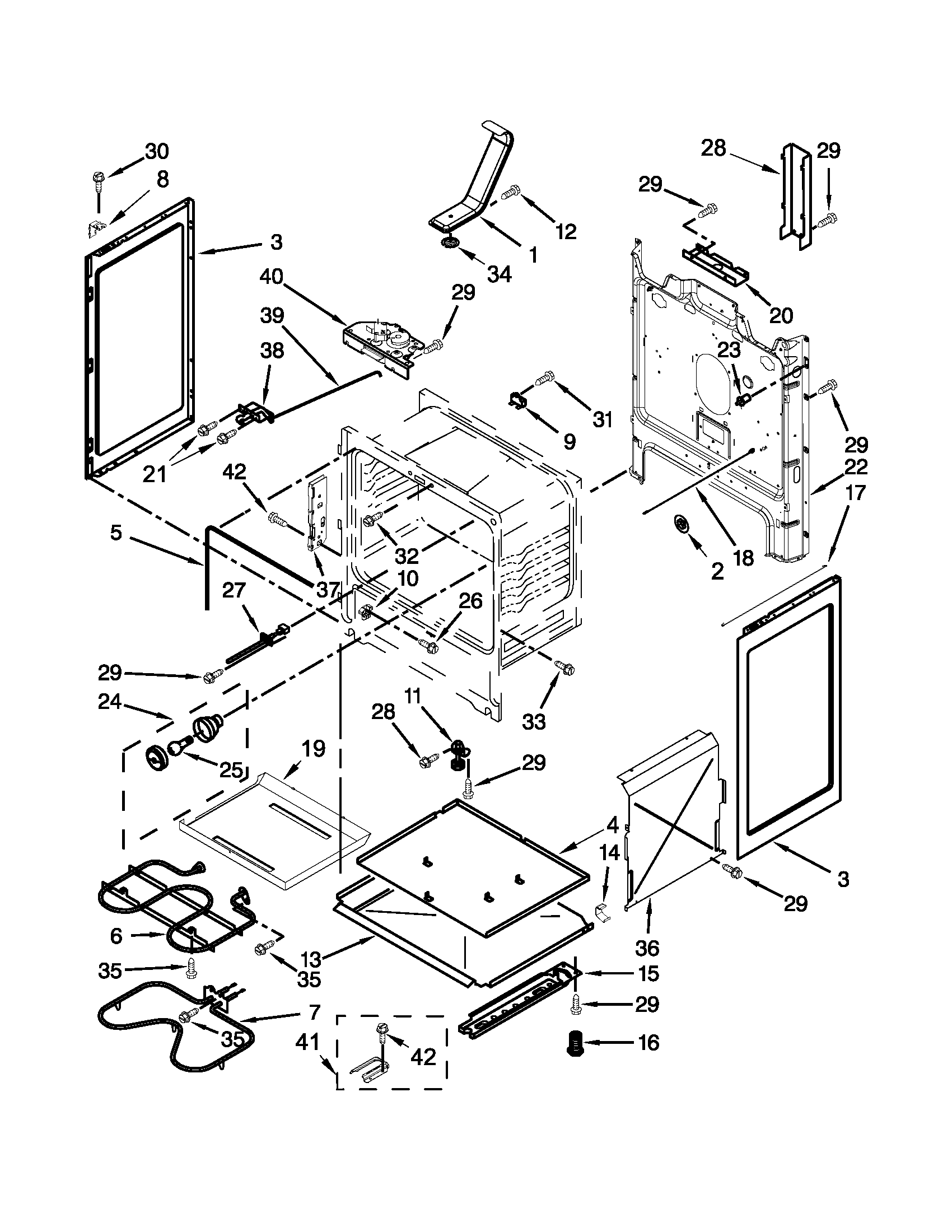 Maytag MER7662WQ2 chassis parts diagram